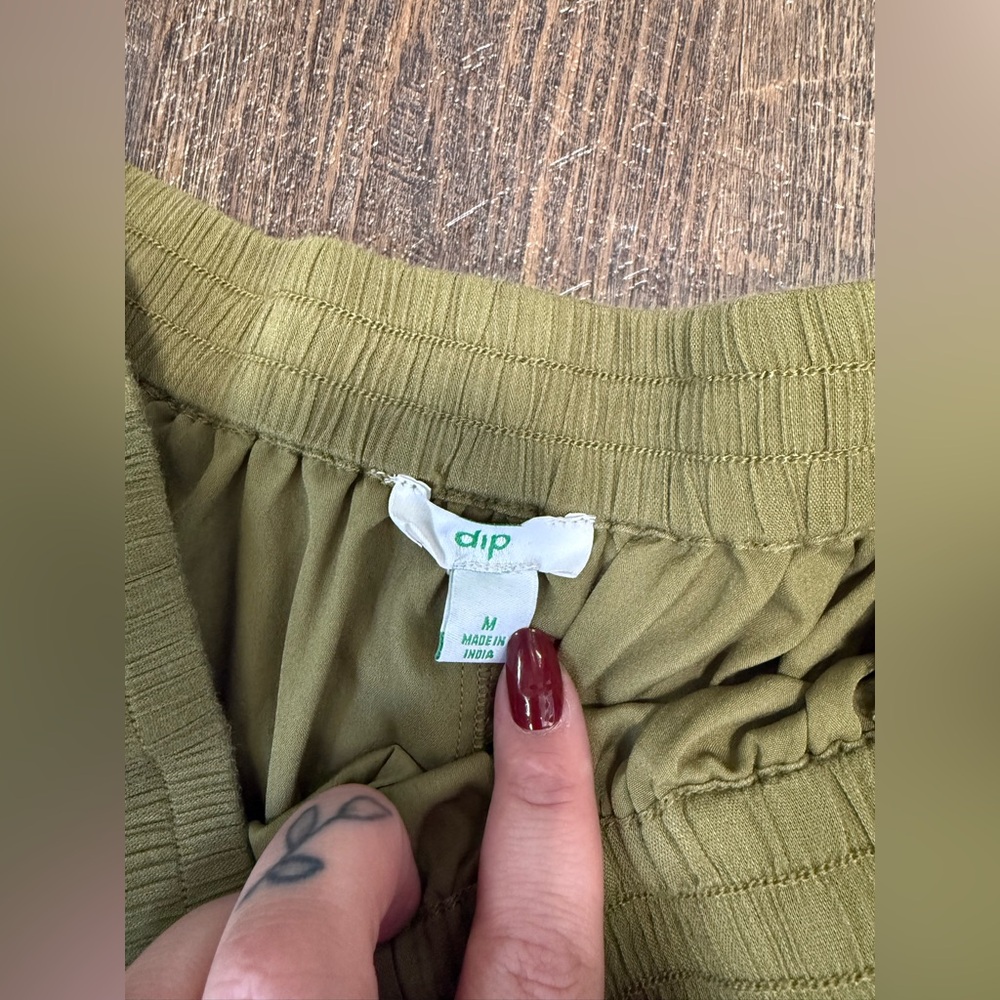 dip Olive Ruffle-Hem Maxi Skirt - Picture 2 of 2